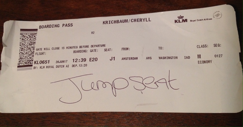 Boarding pass labeled 